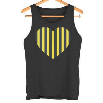 Joli Motif Rétro À Rayures Jaunes Noires Et Graphiques Minimalistes Débardeur e - Cadeauxyz