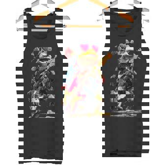 Joyful Grenouille Jouant De La Guitare Guitariste Animalaint-Valentin Débardeur e - Cadeauxyz