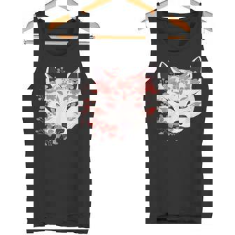 Kawaii Kitsune Masque De Renard Japonais En Fleurs De Cerisier Débardeur e - Cadeauxyz