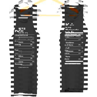 Kevin Nutrition Facts Personalized Name Kevin Tank Top | Mazezy