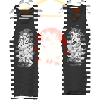 Kitsune Rieur Japonais Renard À Neuf Queues Anime Manga Débardeur e - Cadeauxyz