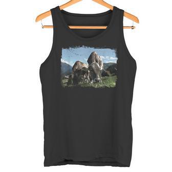 Landwirt Kuh Grauvieh Rind Tier Natur Wiese Bauer Geschenk Tank Top - Geschenkecke