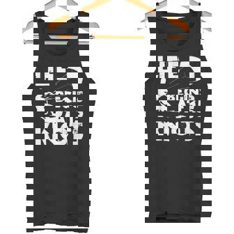 Life Begins At 15 Knots Kitesurfing Kiteboarding Surfing Tank Top | Mazezy