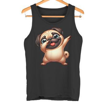 Lindo Carlino De Dibujos Animados Y Perro Dabbing Mascota Camiseta sin mangas - Regaloses