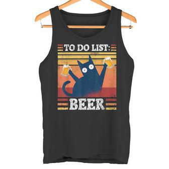 Lista De Tareas Cerveza Gatoestidos Pijamas Top Camiseta sin mangas - Regaloses