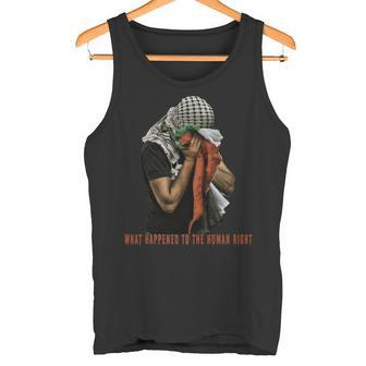 Lo Que Pasó Con Los Derechos Humanos Pro Palestina Apoyo Libre Manga Larga Camiseta sin mangas - Regaloses