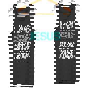 I Love Jesus And Rap Music God Meme Modern Christian Church Tank Top | Mazezy