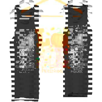 Love Preschool Teacher Turkey Thanksgiving Autumn Fall Tank Top | Mazezy