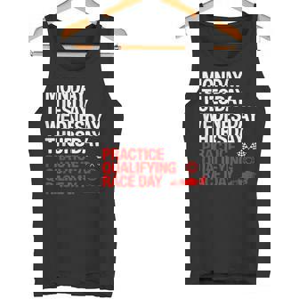 Lunes Martes Miércoles Jueves Práctica Clasificatoria Carrera Camiseta sin mangas - Regaloses