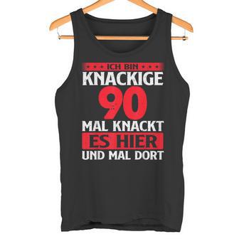 Lustig Humor Bin Knackige 90 Jahre Geburtstag Birthday Tank Top - Geschenkecke