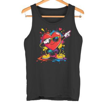 Lustigesalentinstagsgeschenk Fürie Beim Dabbing Heart Love Tank Top - Geschenkecke