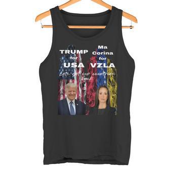 María Corina Machado Porenezuela Y Trump Por Usa Camiseta sin mangas - Regaloses