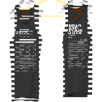 Mashed Potatoes Nutrition Facts Thanksgiving Tank Top | Mazezy
