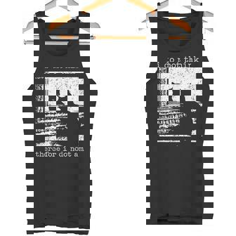 Memeintage Je Ne Pense Pas Donc Je Neuis Pas Un Chat Noir Débardeur e - Cadeauxyz