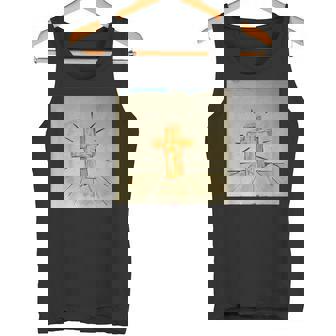 Metal Cross Christian Heavy Metal Cross Thorns Tank Top | Mazezy