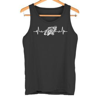 Moto Gp Rennen Herzschlag Motorrad Biker Humor Tank Top - Geschenkecke