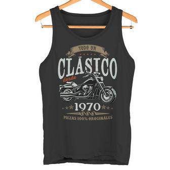 Nacido En 1970 55 Años Cumpleaños Moto Biker Hombre Motero Manga Larga Camiseta sin mangas - Regaloses