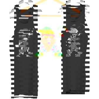 Nain De Jardin Rasta Reggae Jamaïque Musique Drôle Rastafarian Hippie Débardeur e - Cadeauxyz