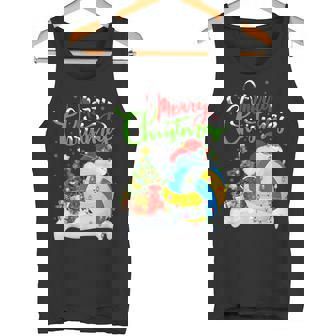 Netball Sports Lover Xmas Lighting Netball Christmas Tank Top | Mazezy