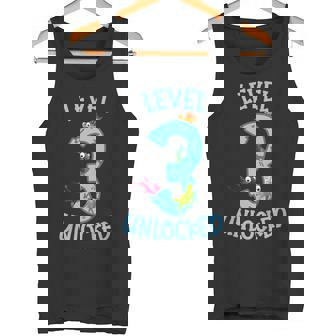 Niños Nivel 3 Desbloqueado Cumpleaños Camisa Dinosaurio Cumpleaños 3 Años Camiseta sin mangas - Regaloses