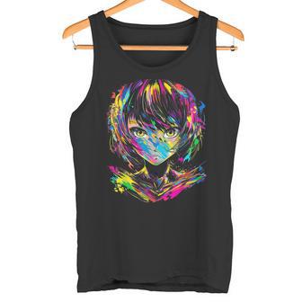 NMy Anime Manga Motiv Bunte Kunst Anime Tank Top - Geschenkecke