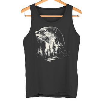 Nutria Animal Arte Gráfico Nutria Camiseta sin mangas - Regaloses