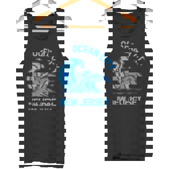 Graphic Ocean City New Jersey Pocket Wave Souvenir Tank Top | Mazezy