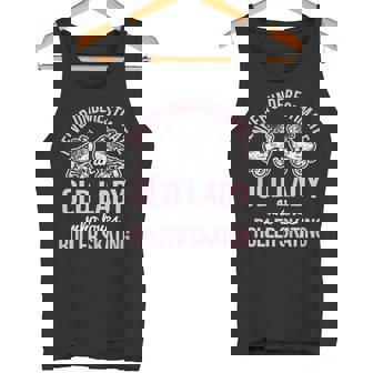 Old Lady Loves Roller Derby Roller Skating Roller Skate Tank Top | Mazezy