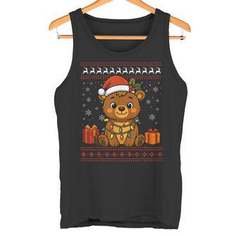 Oso Navidaduéter Feo Oso Gráfico Camiseta sin mangas - Regaloses
