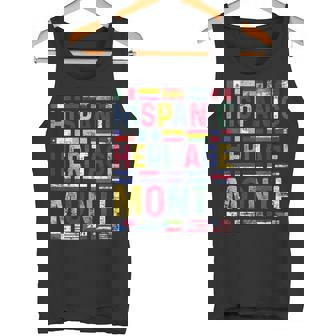 Hispanic Heritage Month Vintage Latino Countries Flags Tank Top | Mazezy