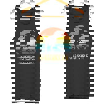 Papa-Saurus Rex Lustige Dinosaurieratertag Geschenk-Idee Tank Top - Seseable