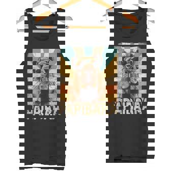 Papibara Divertido Capybara Mejor Papá Día Del Padre Capybara Camiseta sin mangas - Regaloses