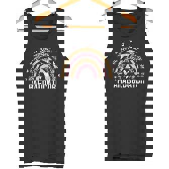 Paraeducator Rainbow Leopard Para Educator Teacher Preschool Tank Top | Mazezy