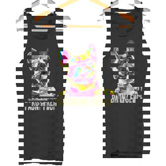 Pardon My French Pop Art Frenchie French Bulldog Tank Top | Mazezy