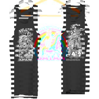 Pas Aujourd'huiatan Jésus Chevauchant Une Licorne Débardeur e - Cadeauxyz