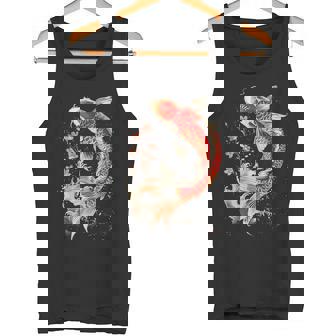 Poisson Koi Japonais Et Fleurs Natation Poisson Tatouage Débardeur e - Cadeauxyz