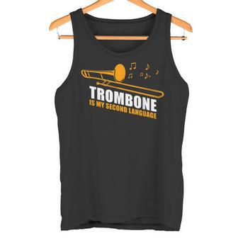 Posaune Ist Meine Zweiteprache Tank Top - Seseable