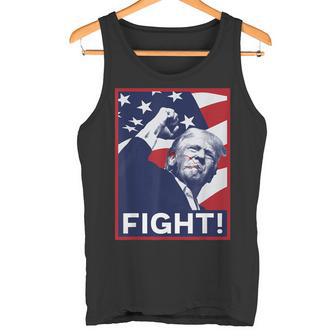 Póster De La Bandera De Estados Unidos De Trump Fight Fist Pump 2024 Camiseta sin mangas - Regaloses