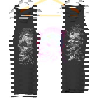 Quelette Tête De Mort Motard Crâne Punk Rock Manche Longue Débardeur e - Cadeauxyz