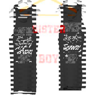 Race Car Sister Of The Birthday Boy Racing Family Pit Crew Tank Top | Mazezy