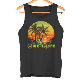 Rasta Reggaeunset Reggae Music Guitar Guitarist Jamaika Tank Top - Geschenkecke