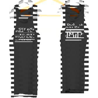 Ready Set Disc Golf Ultimate Summer Sports Outdoors Game Tank Top | Mazezy