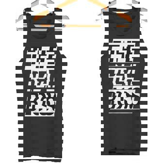 The Real Boss Partnerater Kind Pärchen Paar Tank Top - Seseable