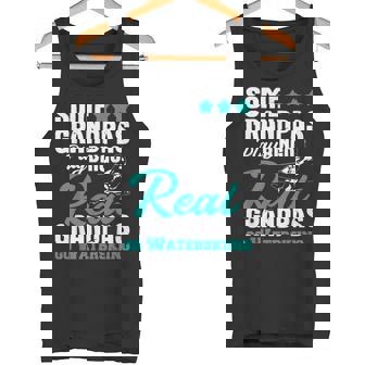 Real Grandpas Go Waterskiing Grandpa Waterskier Water Ski Tank Top | Mazezy