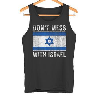 Recuerdointage De La Bandera De Israel Con Estilo Grunge No Te Metas Con Israel Camiseta sin mangas - Regaloses