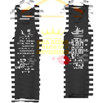 Reina Nacio En Noviembre Cumpleaños Noviembre Aniversario Manga Larga Camiseta sin mangas - Regaloses