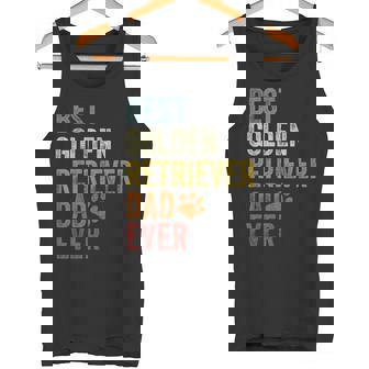 Retro Best Golden Retriever Dad Ever Golden Papa Día Del Padre Camiseta sin mangas - Regaloses