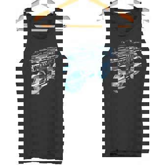 Retro Ghetto Blaster Boom Box 80's 90's Hip Hip Rap Tank Top | Mazezy