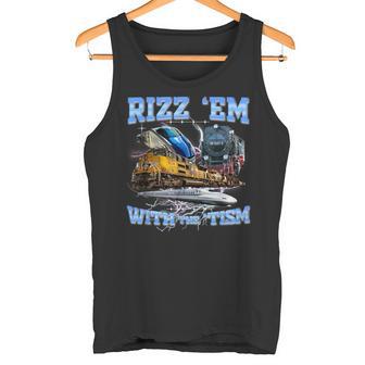 Rizz 'Em Con El 'Tism Fun 90S Bootleg Trenes Autismo Meme Camiseta sin mangas - Regaloses