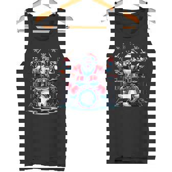 Rock & Rock Père Noël Batteur Tambours Noël Musique Débardeur e - Cadeauxyz